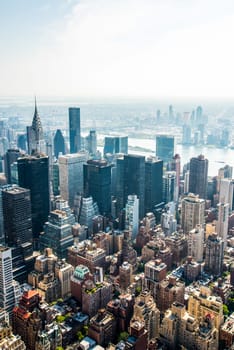 Manhattan skyscraper from Empire State Building, USA