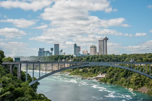 Rainbow International Bridge at Niagara Falls from the US side