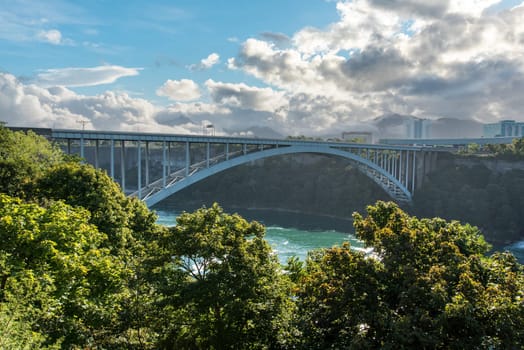 Rainbow International Bridge at Niagara Falls from the Canadian side