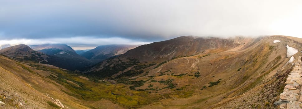 Great view up high in the mountains of Rocky Mountain NP, USA