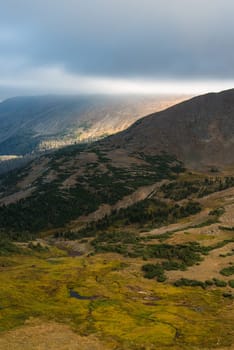 Great view up high in the mountains of Rocky Mountain NP, USA