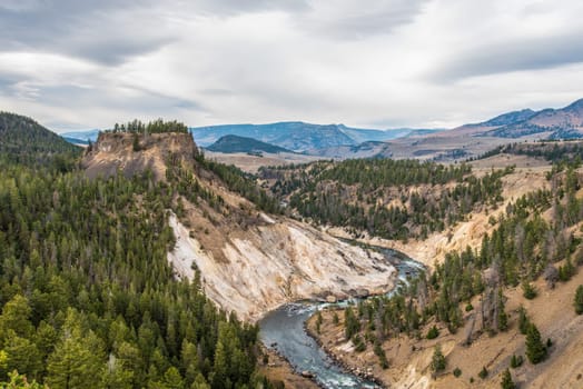 River flowing north of the Yellowstone National Park, USA