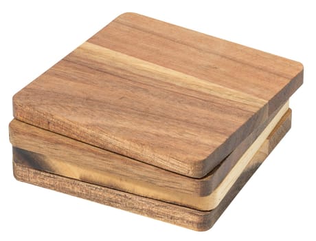 Wooden planks on a white isolated background