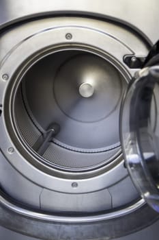 Detail of industrial washing machines, cleaning and care of clothes