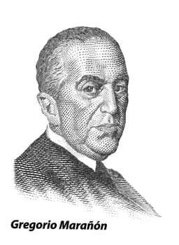 SPAIN - CIRCA 1979: stamp printed by Spain, shows Gregorio Maranon