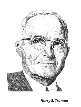 USA - CIRCA 1984: A stamp printed in USA shows Harry S. Truman circa 1984