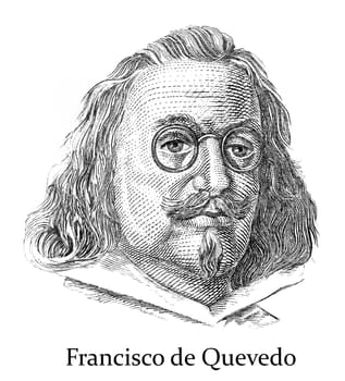 SPAIN - CIRCA 1981: stamp printed by Spain, shows Francisco de Quevedo