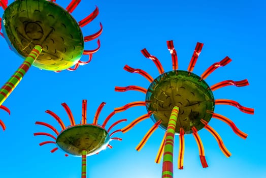 SEATTLE, USA - SEPTEMBER 03, 2022 - The art installation Sonic Bloom of artist Dan Corson in Seattle, USA