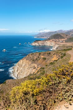 Scenic pacific coast at the Big Sur Highway No 1 in California, USA