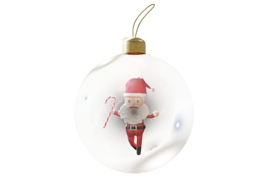 3D Illustration , Christmas ornaments ball. Set Transparent glass Christmas balls. Concept New Year's holiday .