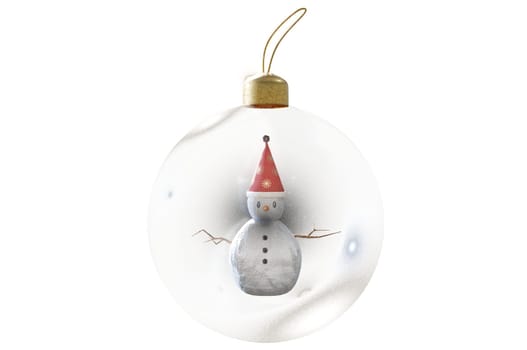 3D Illustration , Christmas ornaments ball. Set Transparent glass Christmas balls. Concept New Year's holiday .