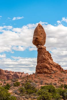 Balanced rock in the Arches National Park, USA