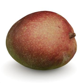 whole mango fresh tropical red fruit organic natural food isolated on white background 3D illustration