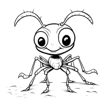 Ant Coloring Page Drawing For Kids