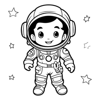 Astronaut Coloring Pages Drawing For Kids