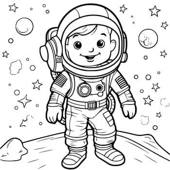 Astronaut Coloring Pages Drawing For Kids