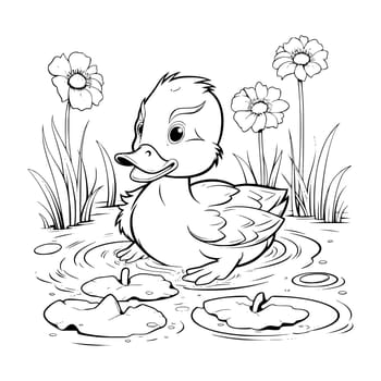 Baby Duck Coloring Pages Drawing For Kids