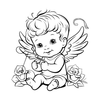 Baby Cupid Coloring Pages Drawing For Kids