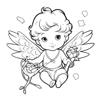 Baby Cupid Coloring Pages Drawing For Kids
