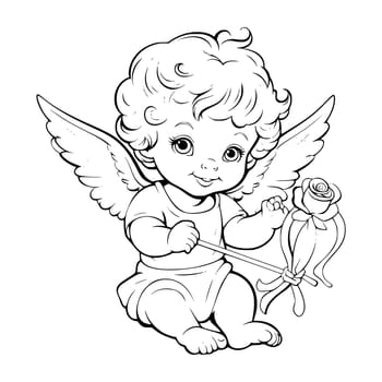 Baby Cupid Coloring Pages Drawing For Kids
