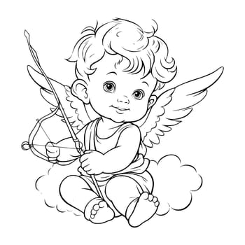 Baby Cupid Coloring Pages Drawing For Kids
