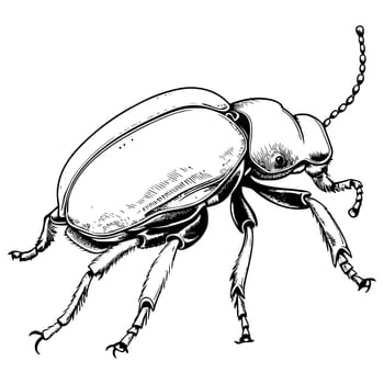 Beetle Coloring Page for Kids