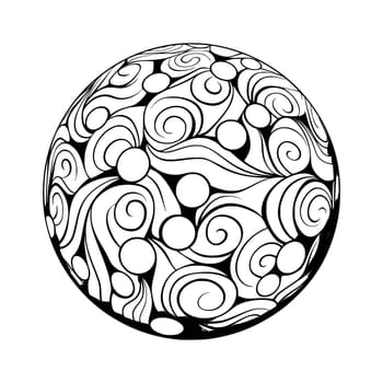 Ball coloring page for kids