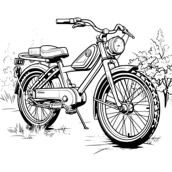 Bikes Coloring Page Drawing For Kids