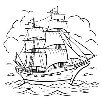 Sailboat Coloring Page for Kids