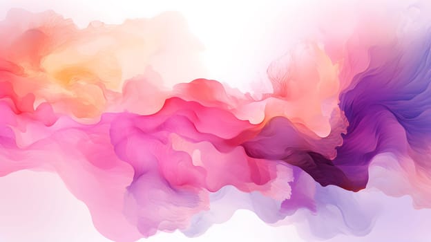 watercolor rainbow paint background - AI generative