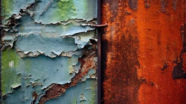 rusted metal peeling away - AI generative