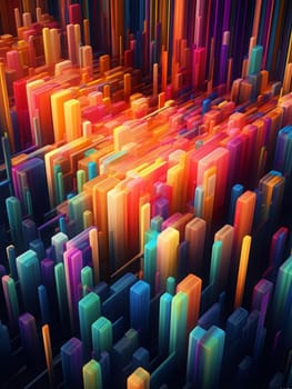 abstract bright colored line of light artwork - modern background - AI generative
