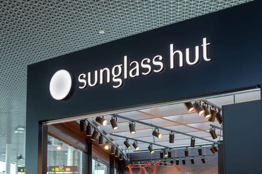Santiago De Compostela, Spain, 12th September 2023: Illustrative Editorial View on Sunglass Hut store brand logo