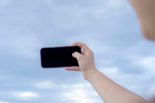 Women with smartphone mobile camera photograph and selfie online social network, Network global world map internet networking people concept