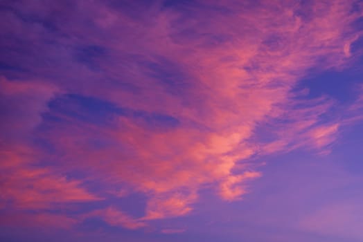 Abstract and pattern of cloud sky, Velvet violet, Velvet Purple, Trend color of the year background, Pattern of colorful cloud and sky sunset or sunrise: Dramatic sunset in twilight, Beautyful of sky