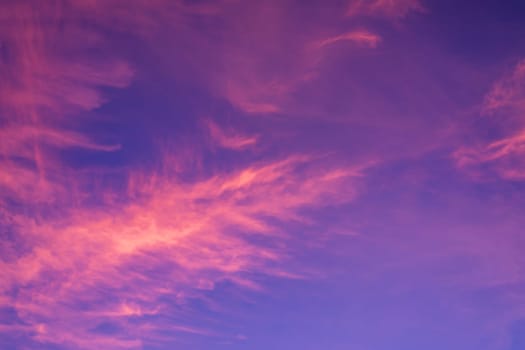 Abstract and pattern of cloud sky, Velvet violet, Velvet Purple, Trend color of the year background, Pattern of colorful cloud and sky sunset or sunrise: Dramatic sunset in twilight, Beautyful of sky