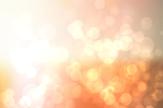 Abstract blurred fresh vivid spring summer light delicate pastel yellow pink orange bokeh background texture with bright circular soft color lights. Beautiful backdrop illustration.