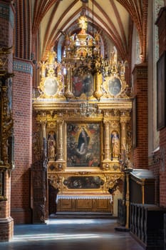 Side altar of Church of the Assumption of the Blessed Virgin Mary, Cathedral Basilica in Pelplin, Poland