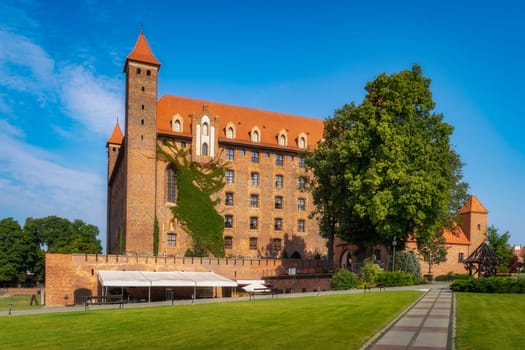 Gniew Castle is a former castle of the Teutonic Knights Order, built in 1290. Medieval castle, located on the left bank of the River Vistula, Poland