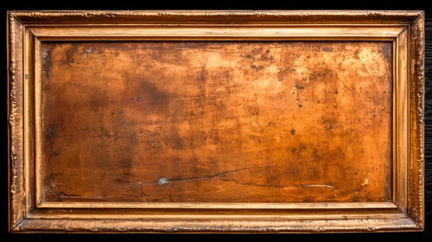 Old vintage picture frame, blank template for design, mockup.AI generated