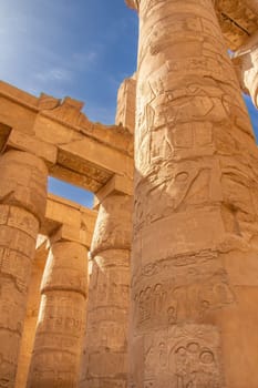 Great Hypostyle Hall at the Temples of Karnak (ancient Thebes). Luxor, Egypt