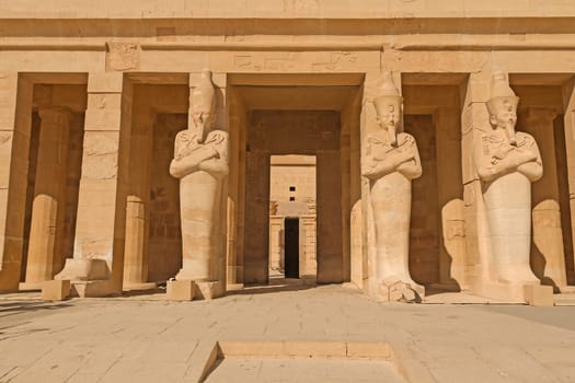 Entrance to Mortuary Temple of Hatshepsut. Egypt. Horizontally.