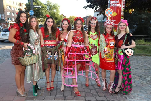 Blanka Luz with models  Blanka Luz celebrated her 10th anniversary with a Fairytale fashion show in Hamburg