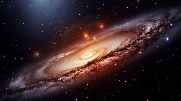 Massive spiral galaxy surrounded by a mesmerizing backdrop of twinkling stars