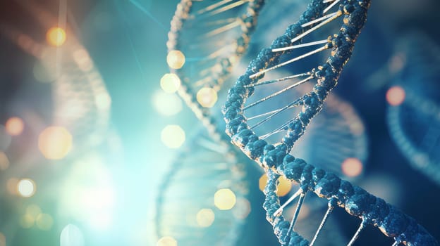 A close-up of mutated genes in a genetic blueprint
