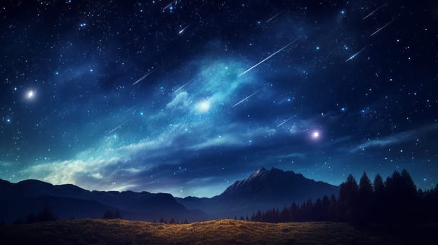 Starry night sky filled with twinkling stars