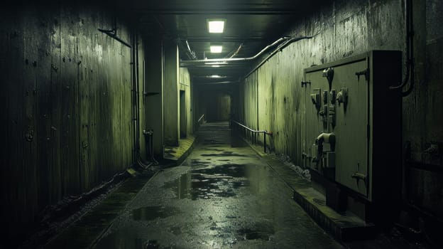 A nuclear bunker entrance hidden underground