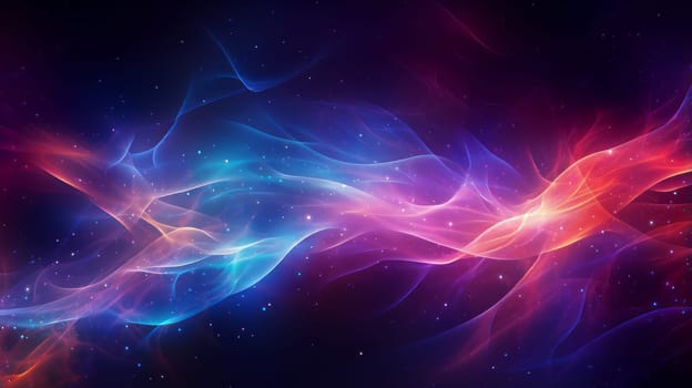 Vibrant and dynamic abstract background with swirling hues of blue, red, and orange