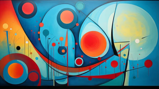 An abstract celestial composition with vibrant hues