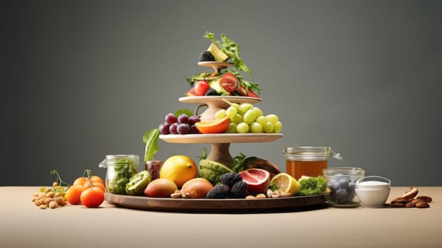 Balanced diet concept, showcasing the art of nutrition
